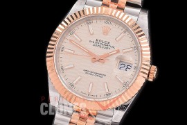 0 0 0 0 0 R41DJTR-3235-207 GMF 904L Steel Datejust 41mm 126331 ∫SS/RG Fluted/Jubilee Fluted Rose Gold Sticks SH 3235