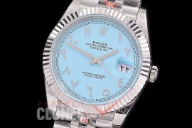 0 0 0 0 0 R41DJS-3235-248 GMF 904L Steel Datejust 41mm 126334 SS/SS Fluted/Jubilee Tiffany Arabic Numeral VR 3235 