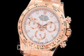 0 0 0 RLDFR-4130-841 QF V3 904L Steel Daytona 116505 RG/RG White Sticks 4130 Superclone - 72 Hours Power Reserve Movement 