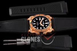 0 0 0 0 0 0 0 BR03-92-041 ANF/OXF BR03-92 Bronzo Diver BR/LE Black Miyota 9015 - Bundle Rubber Strap / Toolkit 