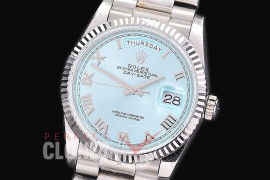 R36DDS-126 BP 128239 2022 DayDate SS/SS Fluted/President Ice Blue Roman A-2836