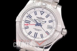 0 0 0 0 0 0 BLSA-43-031 ANF/OXF Avenger Automatic GMT 43mm SS/SS White Sticks Asia 2836 