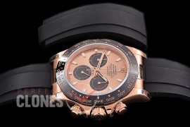 0 0 0 RLDFR-4130-855R QF V3 904L Steel Daytona 116515LN RG/CER/RU Rose Gold Sticks 4130 Superclone - 72 Hours Power Reserve Movement 