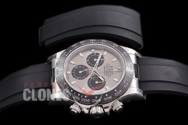 0 0 0 RLDS-4130-858R QF V3 904L Steel Daytona 116519LN SS/CER/RU Grey Sticks 4130 Superclone - 72 Hours Power Reserve Movement 