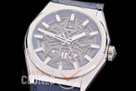 0 0 0 0 0 0 0 0 0 0 0 ZN-DFC-103 Deft Classic Automatic SS/LE Black Skeleton / Blue Miyota 9015 Modified 