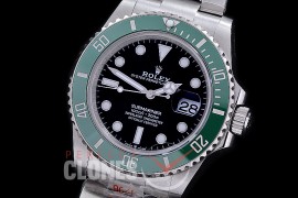 RLS-41-0072 QF 904L Steel 2020 41mm Submariner 126610LV SS/SS Black SA 3235 