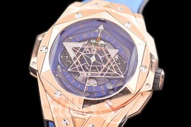 HB-SB2-113 BBF Big Bang Sang Bleu II 45mm Chronograph RG/RU Blue A-7750 Modified 