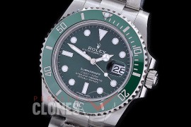 0 0 0 0 0 0 0 0 0 0 0 RLSS00352 QF 904L Steel Hulk Submariner 116610LV SS/SS Green SH 3135