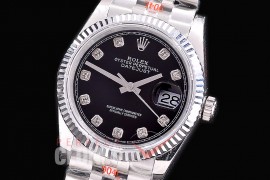 R36DJS-3235-212 GMF 126234 SS/SS Fluted/Jubilee Black Diamonds VR 3235 904L Steel / Extra Weighted Casework / Bracelet