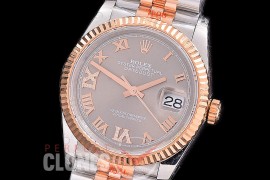 R36DJTR-3235-227 GMF 126231 SS/RG Fluted/Jubilee Dark Rhodium Gold Roman-Diam VR 3235 904L Steel / Extra Weighted Casework / Bracelet 