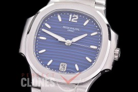 PP-7118-003 3KF Nautilus Ladies 7118 SS/SS Blue Asian Clone Calibre 324SC