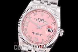 R36DJS-526 BP Datejust 36 126234 SS/SS Fluted/Jubilee 2019 Pink Roman/Diamonds A-2824