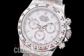 0 0 0 RLDS-4130-841 QF V3 904L Steel Daytona 116520 SS/SS White Sticks 4130 Superclone - 72 Hours Power Reserve Movement 