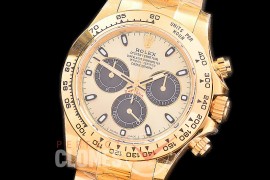 0 0 0 RLDF-4130-845 QF V3 904L Steel Daytona 116508 YG/YG Gold Sticks 4130 Superclone - 72 Hours Power Reserve Movement 