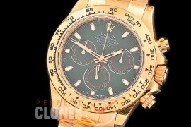 0 0 0 RLDF-4130-846 QF V3 904L Steel Daytona 116508 YG/YG 50th Anniversary Green Sticks 4130 Superclone - 72 Hours Power Reserve Movement 