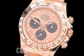 0 0 0 RLDFR-4130-845 QF V3 904L Steel Daytona 116505 RG/RG Rose Gold Sticks 4130 Superclone - 72 Hours Power Reserve Movement 