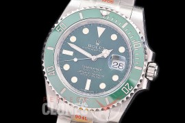 0 0 0 0 0 0 RLSS00912 NF V11 904L Steel Submariner 116610LN SS/SS Hulk Green A-2836 - Special Offer