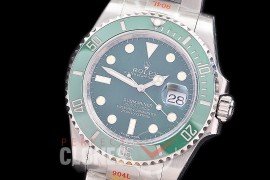 0 0 0 0 0 0 RLSS00912S NF V11 904L Steel Submariner 116610LV SS/SS Hulk Green SH 3135 - Special Offer