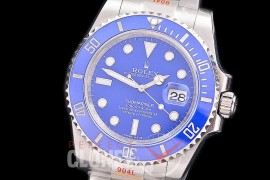 0 0 0 0 0 0 RLSS00913 NF V11 904L Steel Submariner 116619LN SS/SS Smurf Blue A-2836 - Special Offer