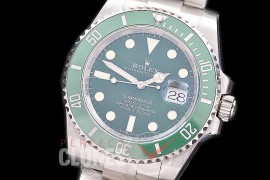 0 0 0 0 RLSS00802 NF V8 Submariner 116610LV SS/SS Hulk Green A-2836 - Special Offer 