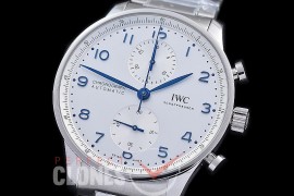 0 0 0 0 IWPG00012S ZF IW371617 Portugieser Chrono SS/SS White/Blue A-7750