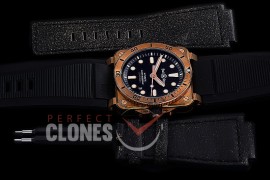 0 0 0 0 0 0 BR03-92-016 WBF/NF BR03-92 Bronzo Diver BR/RU Black Miyota 9015 - Free Leather Strap/ Toolkit 