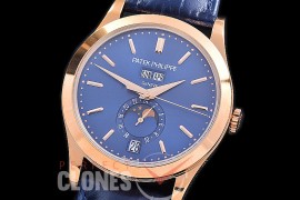 PP-5396-033L PPF Complications 5396 Annual Calender RG/LE Blue Miyota 9100 Mod to Calibre 324 