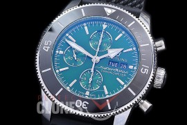 0 0 BLSF-HC46-105R ANF Superocean Heritage Chronograph SS/RU Green A-7750