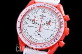 OMSPSW-102 Omega × Swatch Speedmaster MoonSwatch / Mission to Mars CER/NY Red/White Japanese OS Quartz