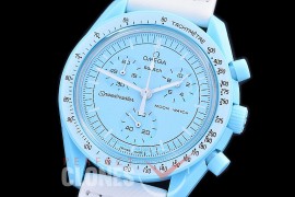 OMSPSW-104 Omega × Swatch Speedmaster MoonSwatch / Mission to Uranus CER/NY Light Blue/Light Blue Japanese OS Quartz