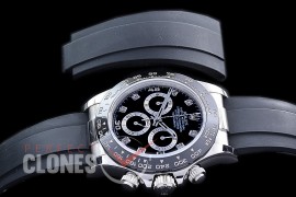 0 0 0 RLDS-4130-877R QF 904L Steel Daytona 116519LN SS/CER/RU Black Diamonds 4130 Superclone