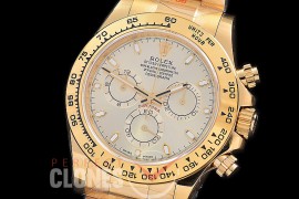 0 0 0 RLDF-4130-840 QF V3 904L Steel Daytona 116508 YG/YG Silver Sticks 4130 Superclone - 72 Hours Power Reserve Movement 