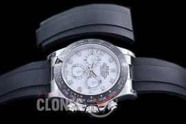 0 0 0 RLDS-4130-876R QF 904L Steel Daytona 116519LN SS/CER/RU White Diamonds 4130 Superclone