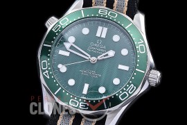 OM300M-60-103N Seamster Diver 300M Professional James Bond 60th Anniversary SS/NT Green A-2813 