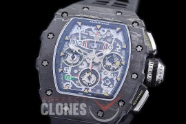 0 0 0 0 RM011-928 HHWF RM011-03 NTPT FC//RU Skeletonized A-7750 28800 - Black Rubber Strap 