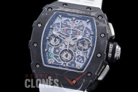 0 0 0 0 RM011-928A HHWF RM011-03 NTPT FC//RU Skeletonized A-7750 28800 - White Rubber Strap 