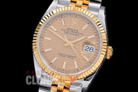 R36DJT-3235-059 XF/VSF 126233 904 Steel SS/YG Fluted/Jubilee Gold Fluted Sticks VS 3235 - 72 Hours Power Reserve 