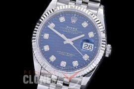 R36DJS-3235-084 XF/VSF 126234 904 Steel SS/SS Fluted/Jubilee Blue Fluted Diamonds VS 3235 - 72 Hours Power Reserve 