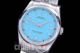 RLOY-36-051 GMF 904 Steel Osyter Perpetual 36mm 126000 SS/SS Ice Blue Sticks VS 3235 - 72 Hours Reserve 