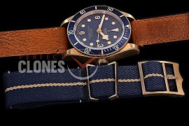 0 0 0 0 0 TU00088C Heritage Black Bay 79520BA Bronze/Blue David Beckham Special Ed BR/LE Blue M-9015 - Free Nato Strap 