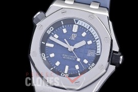 AP-15720-102 ZF Royal Oak Offshore Diver 15720ST SS/RU Blue Asian Clone Calibre 4308