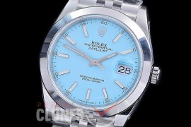 R41DJS-3235-107S BP 126334 Datejust 41mm SS/SS Smooth/Jubilee Tiffany Blue Sticks VR 3235 