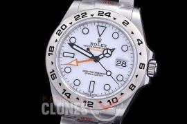 0 0 0 0 0 0 0 0 RLEX00921 UV GMF 904L Steel 226570 CHS Explorer II SS/SS White VR 3285