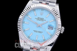 0 0 0 0 0 R41DJS-3235-207 GMF 904L Steel Datejust 41mm 126334 SS/SS Fluted/Jubilee Ice Blue Sticks VR 3235 