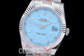 0 0 0 0 0 R41DJS-3235-257 GMF 904L Steel Datejust 41mm 126334 SS/SS Fluted/Oyster Ice Blue Sticks VR 3235 