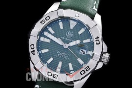 TGAQ-C5-206L Aquaracer Calibre 5 Automatic SS/LE Green Sticks Asian 2813