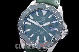 TGAQ-C5-216L Aquaracer Calibre 5 Automatic SS/LE Green Sticks Asian 2813