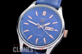 TGCA-YT-103R Carrera Year of the Tiger Automatic Day Date SS/RU Blue Sticks Asian 2813