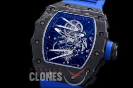 RM027-02-113 HHWF RM027-02 NTPT Rafael Nada Limited Ed FC/RU Custom Skeleton - Blue Rubber Strap 