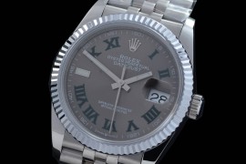 0 0 0 0 0 R36DJS-DD3235-127 QF Datejust 36 Men 126234 904 Steel SS/SS Fluted/Jubilee Dark Rhodium Roman DD 3235 - 72 Hours Power Reserve 